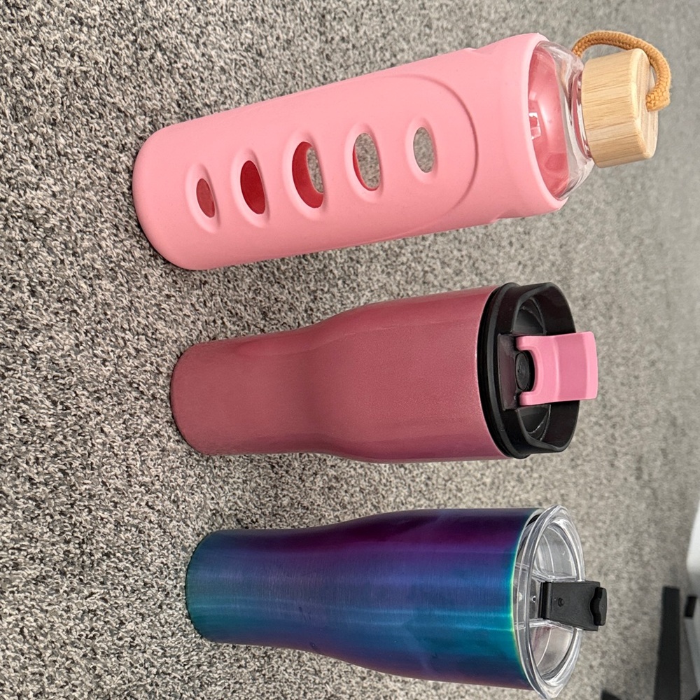 Set of Three Stylish Drink Tumblers